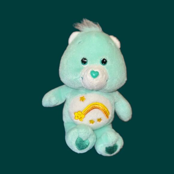 2002 Care Bears Wish Bear Minty Plush Stuffed Animal - Picture 8 of 8
